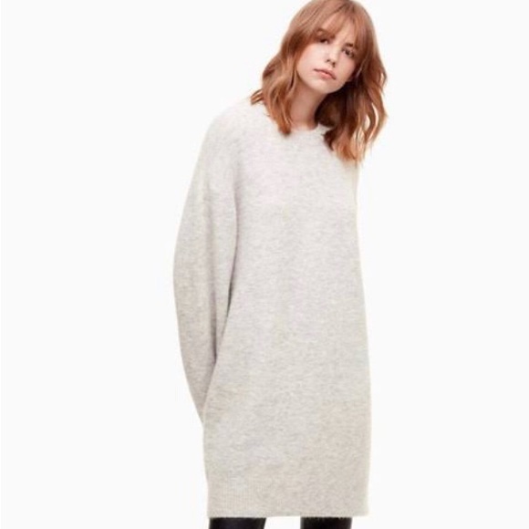 Aritzia Dresses & Skirts - Aritzia Wilfred Free Grey Cipriana Sweater Dress
